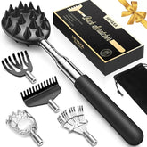 HEYAXA Upgraded Telescoping Back Scratcher with extendable reach for hard-to-reach areas.
