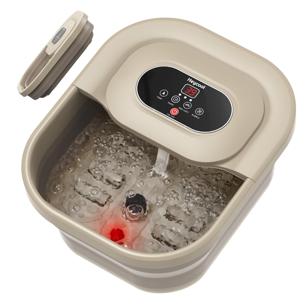 Heycool collapsible foot spa with bubbles and heat for relaxing soaks