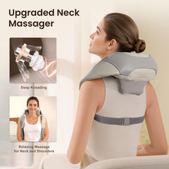 Heycool deep kneading massage targets tense shoulders and upper back.