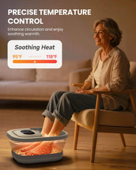 Heycool foot spa featuring eight massage rollers for soothing relief