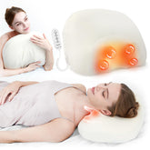 Heyelax neck massager dual rollers delivering deep-tissue-like relief during sessions.