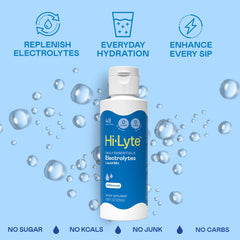 Hi-Lyte bottle with measuring spoon showing 1/4 tsp.