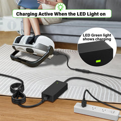 HIENADTOR US three-prong charger cord with LED indicator for easy location.