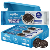 HIGHKEY Sugar Free Sandwich Cookies pack shown for on-the-go keto snacking