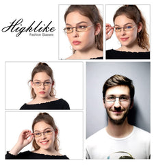 HIGHLIKE clear lenses for crisp reading and comfort