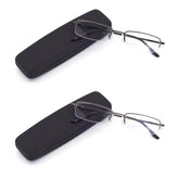 HIGHLIKE blue light reading glasses front view in black gunmetal for comfortable reading