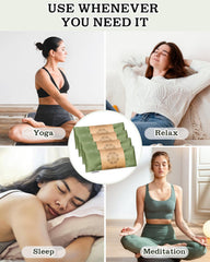 Hihealer microwave-warm therapy eye pillow showing warm relief