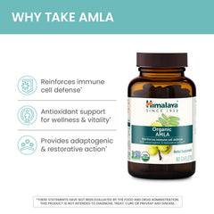 Himalaya Amla bottle label detail highlighting vegan and gluten-free formulation