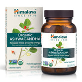 Himalaya Organic Ashwagandha root bottle supports stress resilience and daily energy