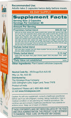 Himalaya GlucoCare capsules closeup showing vegan and gluten-free formulation for daily use.