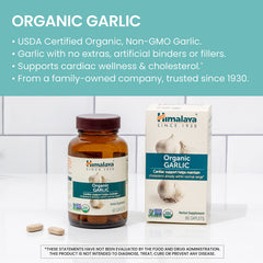 Pouring Himalaya Garlic bottle illustrating easy daily dosing