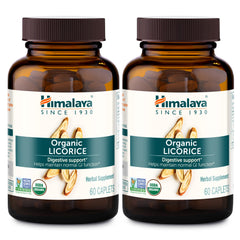Himalaya Organic Licorice bottle cap offers potential digestive comfort support.
