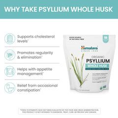 Himalaya Psyllium Whole Husk dissolving in water demonstrates quick hydration