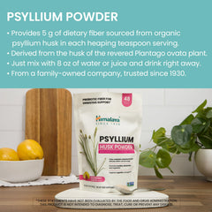 Himalaya Raspberry Lemon psyllium powder stirred into water for quick mix.