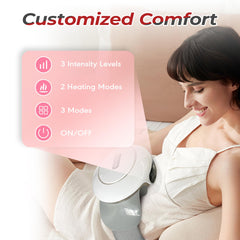 Himouta abdominal massager heat function in action providing comforting warmth