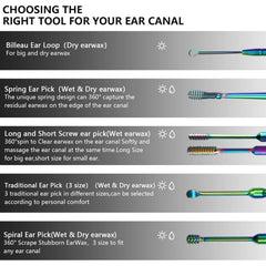 Hion screw ear curette and spring heads enable versatile wax removal