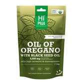 HiPlus 2-in-1 oregano and black seed softgels bottle for daily immune wellness