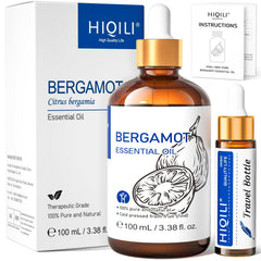 HIQILI Bergamot Essential Oil bottle for aromatherapy diffusion