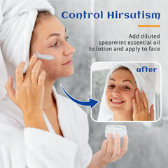 Spearmint oil blended with lotion from HIQILI for skin care routines.