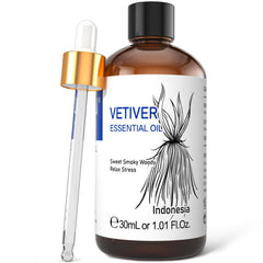 HIQILI Vetiver oil botella de vidrio ámbar para conservar pureza y aroma