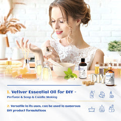 HIQILI Vetiver oil blended with lavender for soothing aroma