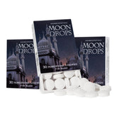 Historical Remedies Moon Drops bottle and packaging, showcasing travel-friendly sleep support.