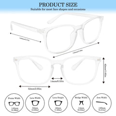 Hisxierng blue light glasses square frame protect eyes during extended computer work