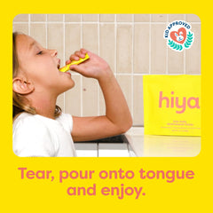 Hiya Kids Multivitamin flavor close-up highlighting monk fruit sweetness