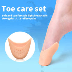 Curved toe pouch design follows natural toe shape for smooth movement.
