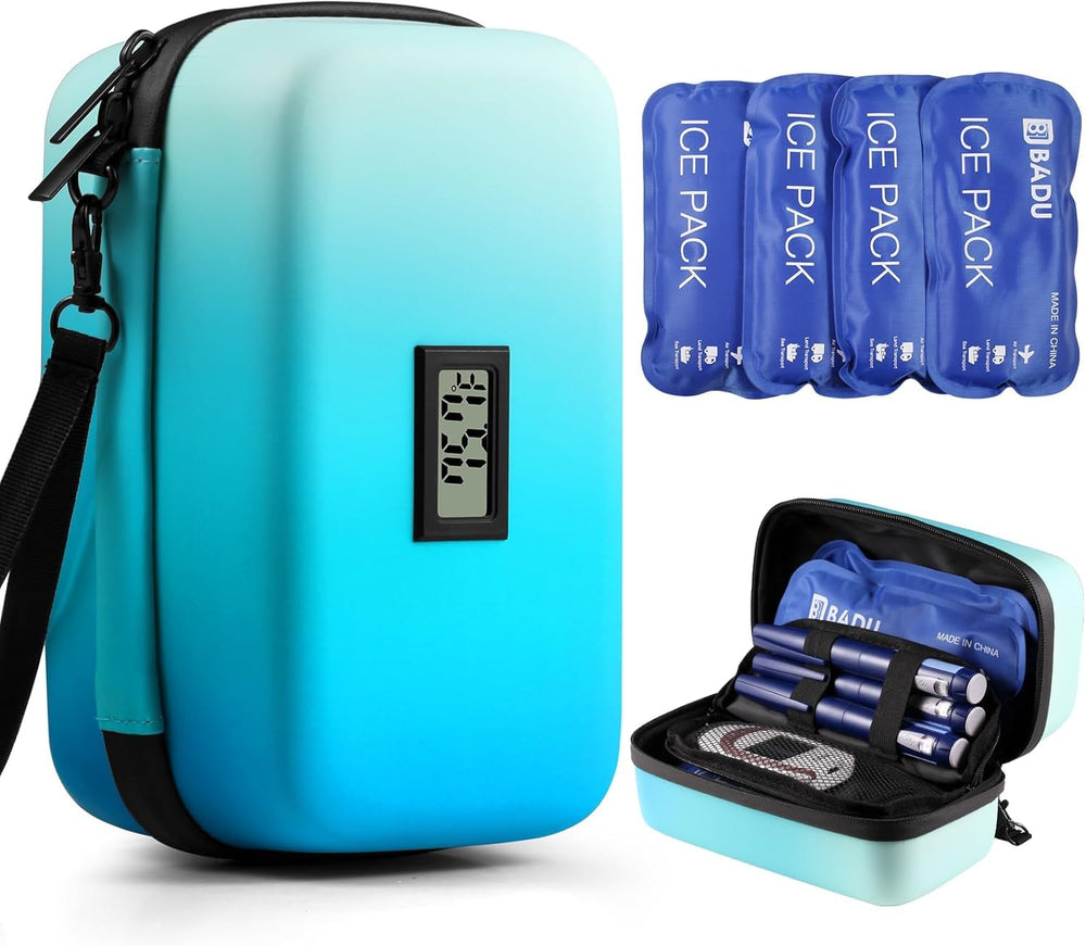 HLANBABYAMZ insulin cooler front view for travel convenience