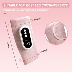 hlpsionlp air compression leg massager pink cordless design for on-the-go relaxation