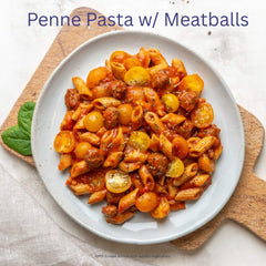 HMR Cheese Basil Ravioli bowl, fresh herbs and soft pasta in a ready-to-eat format.