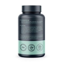 HMS Potent Trans-Pterostilbene capsules close-up, vegan and gluten-free.
