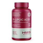 HMS Nutrition Stabilized R-Lipoic Acid 300mg bottle on desk suggests convenient antioxidant support.
