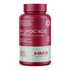 HMS Nutrition Stabilized R-Lipoic Acid 300mg bottle for daily energy support