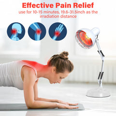 Hoakya Near Infrared Lamp neck-adjustment enables precise direction for targeted warmth.