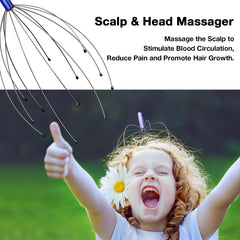HOFASON head scratcher with rubber beads gliding across the scalp for soothing relief