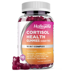HOLLEGEND Cortisol bottle-pour showing a convenient daily wellness option