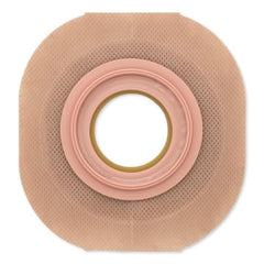 Hollister Flat Flextend skin barrier in green with matching flange for extended wear.