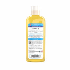 Hollywood Beauty Biotin Oil ingredients label highlights vitamin B7 and natural oils