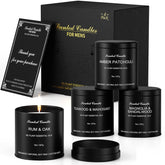 HOMAMAMOON Amber Patchouli candle in matte tin for refined living spaces.