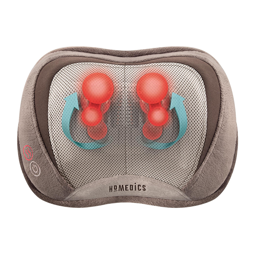HoMedics 3D Shiatsu Pillow targets neck tension with deep kneading massage.