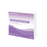 HOMEDSUN FSH test strip being dipped in urine for at-home screening.