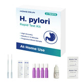 HOMEDSUN H. Pylori test kit packaging ready for quick home screening.