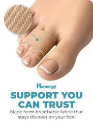Homergy fabric toe wrap in soft material for daily comfort