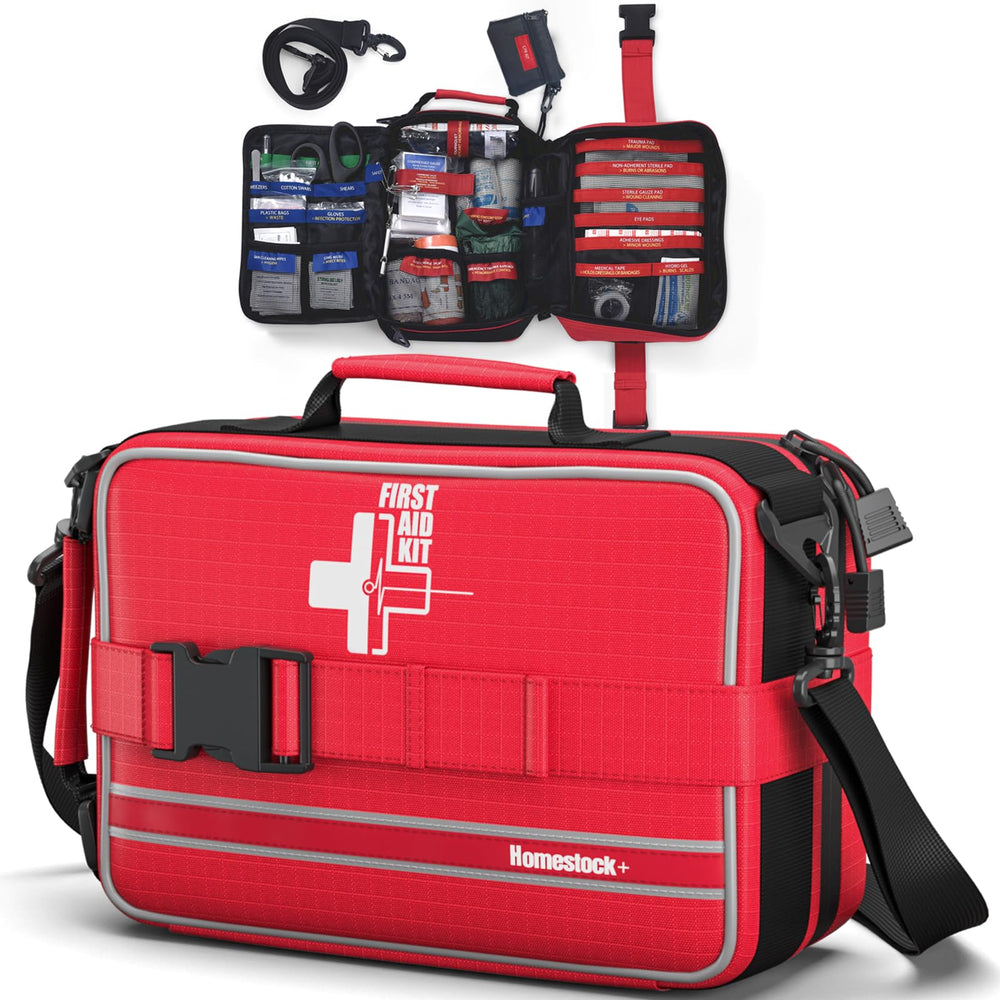 Homestockplus 324-piece first aid kit with labeled compartments for quick access in emergencies