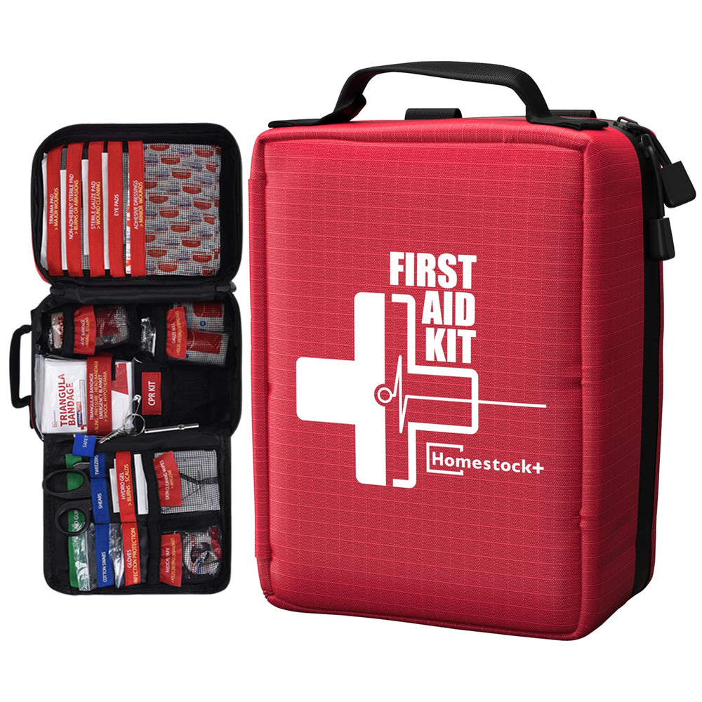 Homestockplus compact first aid kit highlights portability for quick access.