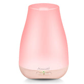Homeweeks diffuser showing 100ml capacity with colorful LED lights for cozy bedroom ambience