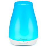 Homeweeks diffuser with colorful lights creates a soothing bedroom ambiance