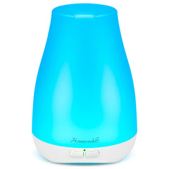 Homeweeks diffuser with colorful lights creates a soothing bedroom ambiance
